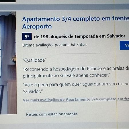 Apartamento 3/4 Completo Em Frente Ao Aeroporto Сальвадор Экстерьер фото